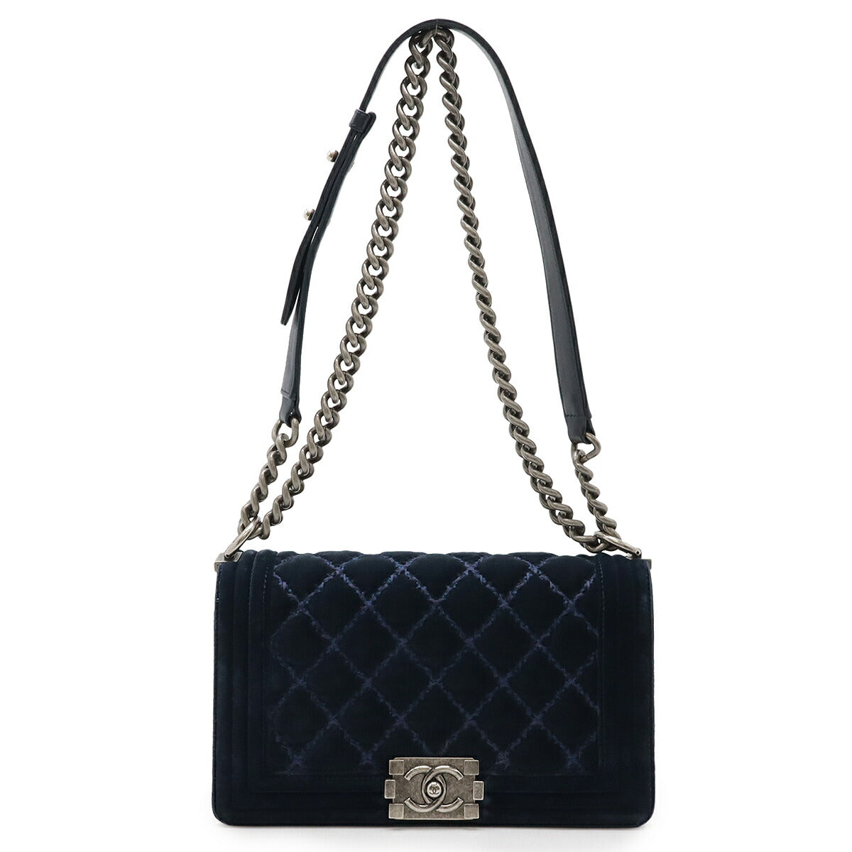 シャネル ボーイシャネル ベロア ショルダーバッグ