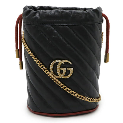グッチ GGマーモント レザーバケットバッグ