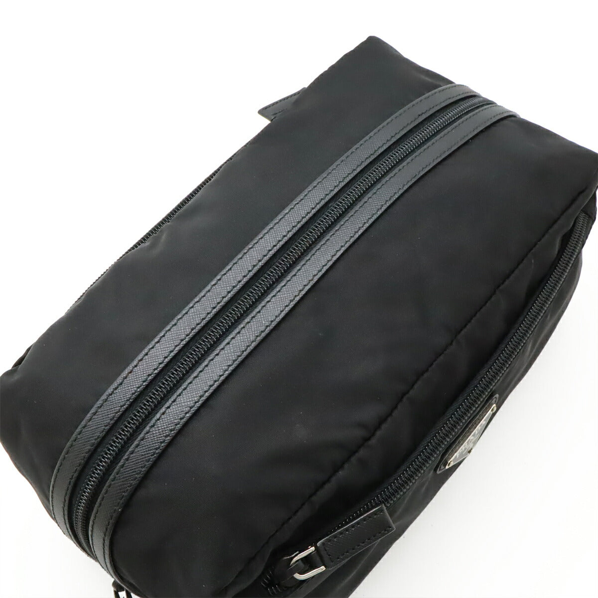 プラダ トライアングル ロゴ ナイロン クラッチ バッグ