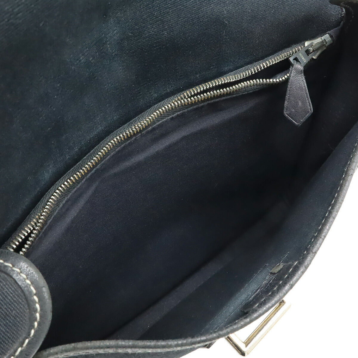 エルメス ブエナベンチュラミニ トワルオフィシエ レザー ショルダーバッグ