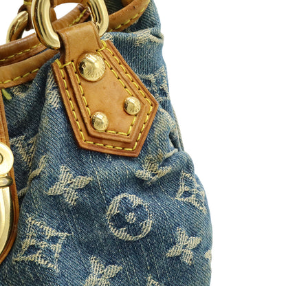 ルイヴィトン プリーティ モノグラムデニム ハンドバッグ