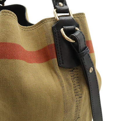 バーバリー アシュビー キャンバス レザー2WAYショルダーバッグ