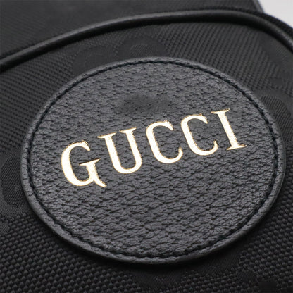 グッチ オフザグリッド ナイロンキャンバス レザー ショルダーバッグ