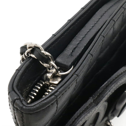 シャネル カメリア No5 レザー ショルダーバッグ