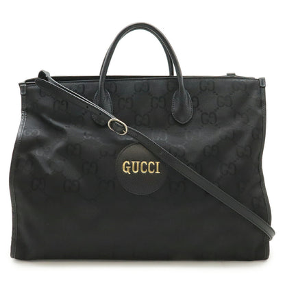 グッチ オフザグリッド ナイロンキャンバス レザー2wayバッグ