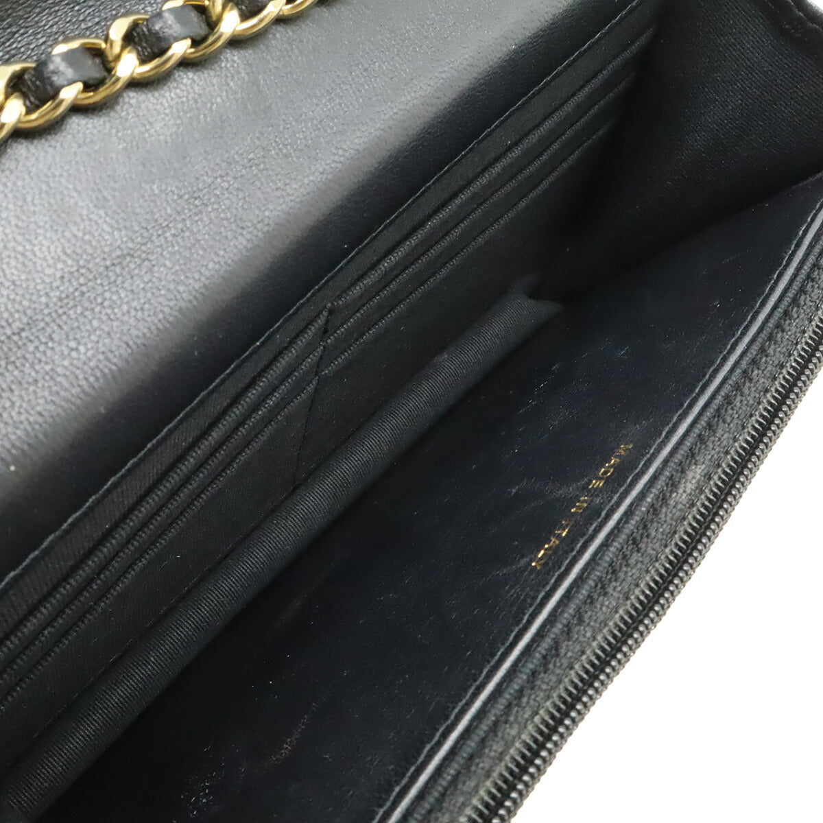 シャネル トレンディCC ラムスキン チェーンウォレット