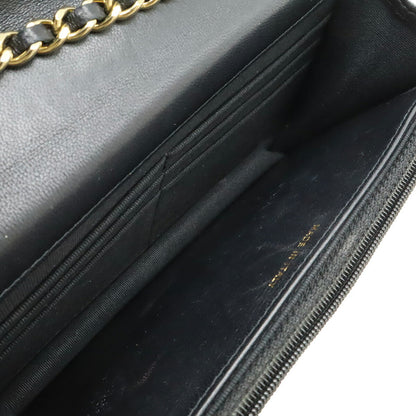 シャネル トレンディCC ラムスキン チェーンウォレット