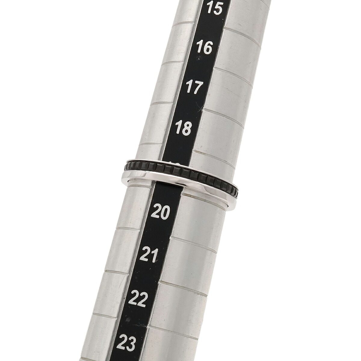 ブシュロン キャトルブラック K18ホワイトゴールド ブラックPVD リング 19号