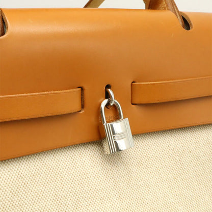 エルメス エールバッグMM トワルアッシュ レザー 2wayバッグ
