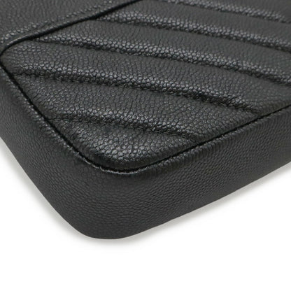 シャネル マドモアゼル シェブロン レザー 2wayチェーンウォレット