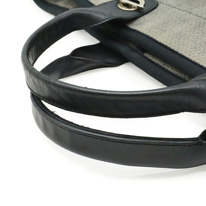 シャネル ドーヴィル キャンバス レザー2wayトートバッグ