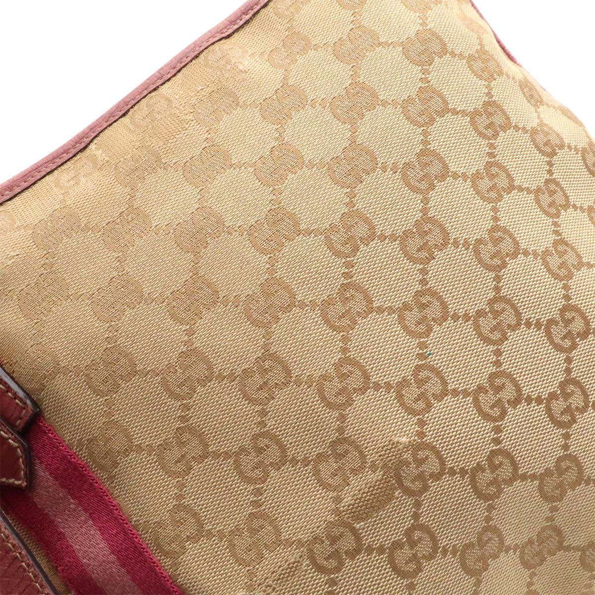 グッチ GGキャンバス レザー ショルダーバッグ