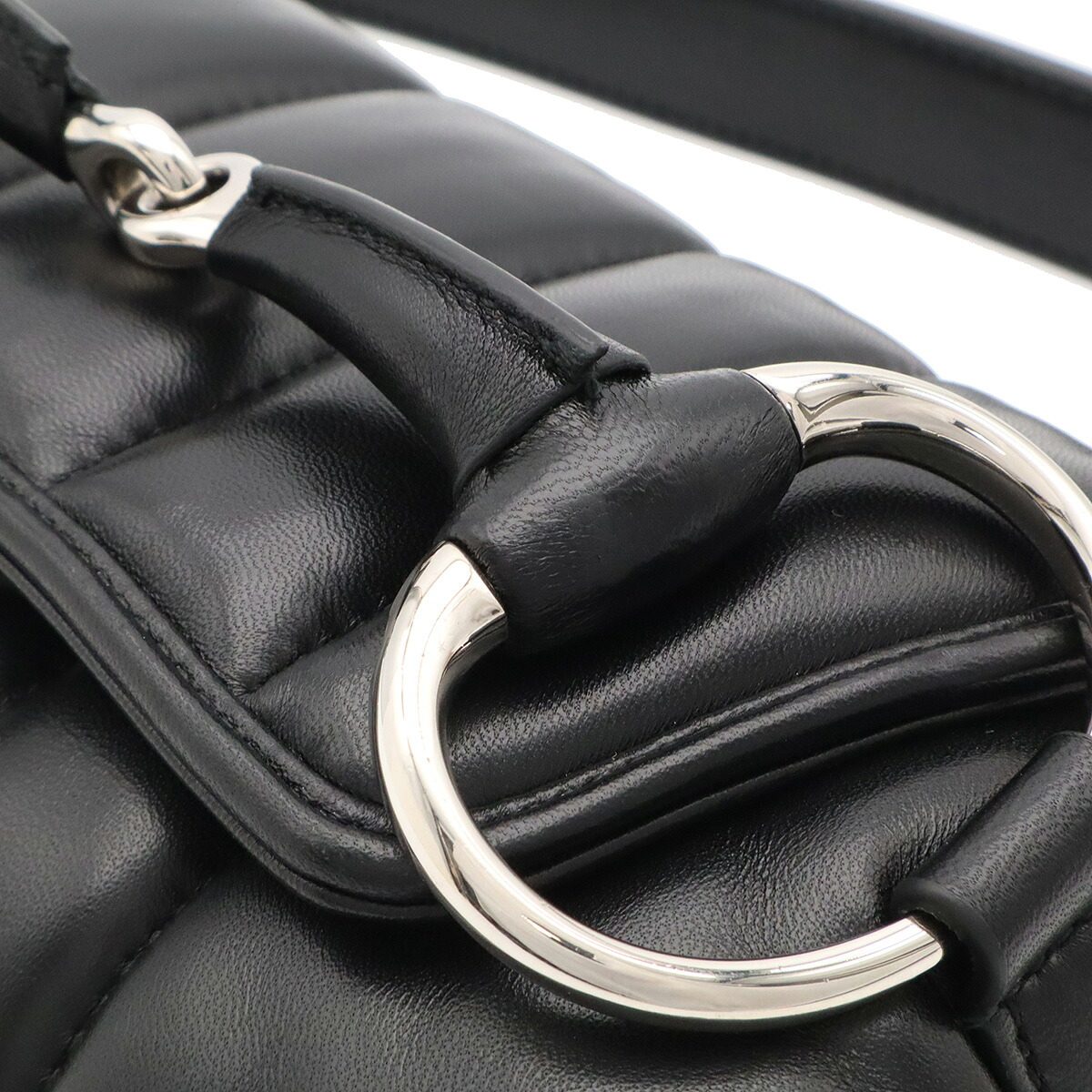 グッチ ホースビット レザー2wayショルダーバッグ スモール