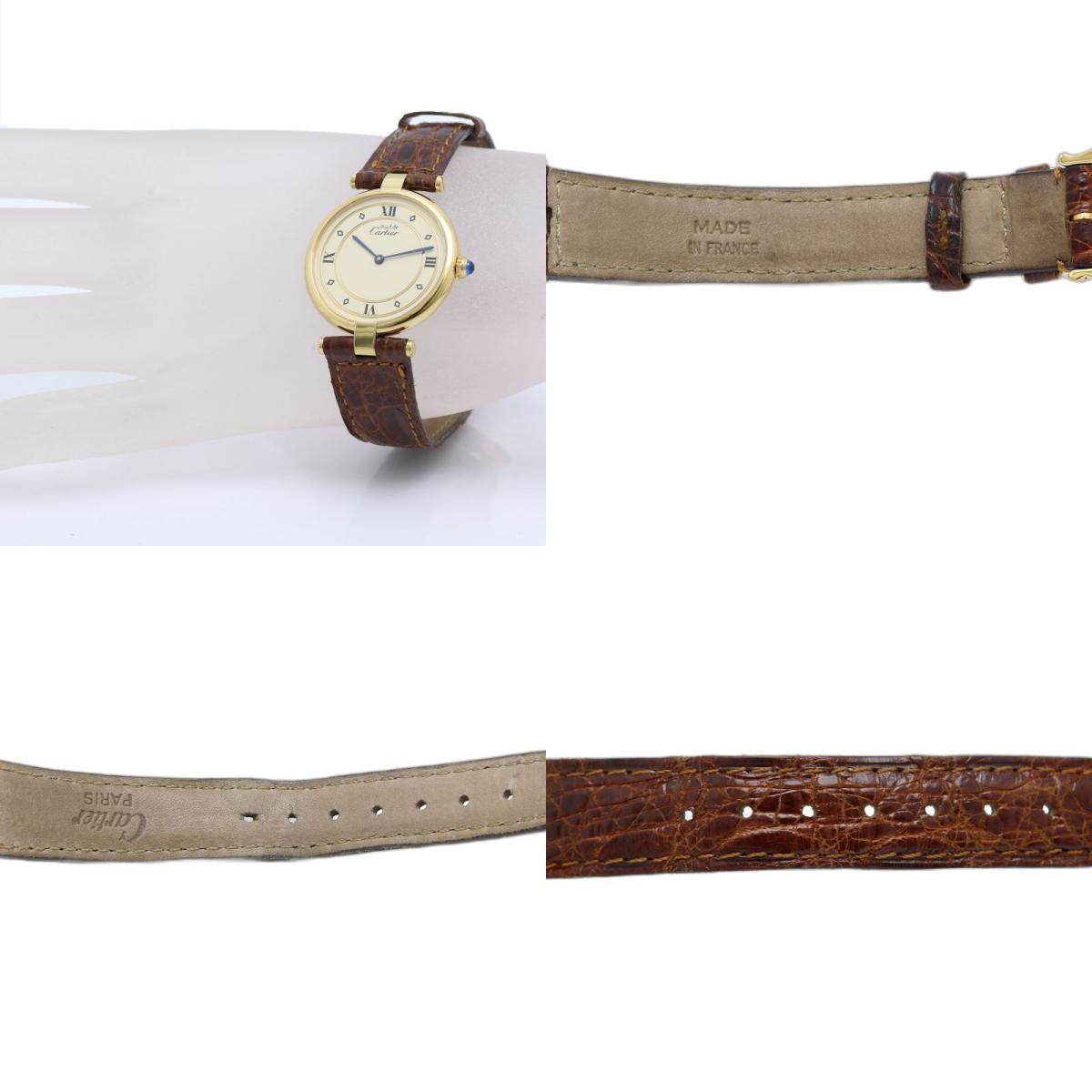 カルティエ マストヴァンドーム ヴェルメイユ シルバー クォーツ腕時計