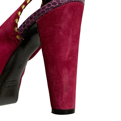 マークジェイコブス オープントゥバックスリングパンプス