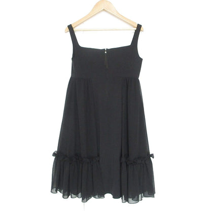 FOXEY NEW YORK フリル ヘム スクエア ネック ドレス