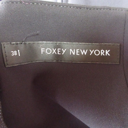 FOXEY NEW YORK フリル ヘム スクエア ネック ドレス