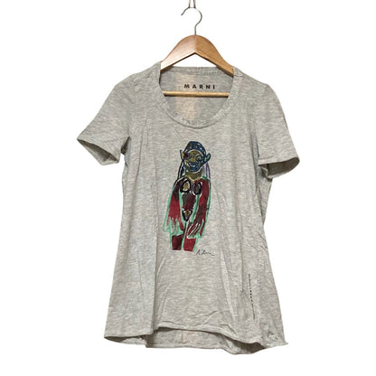 マルニ プリントコットンTシャツ