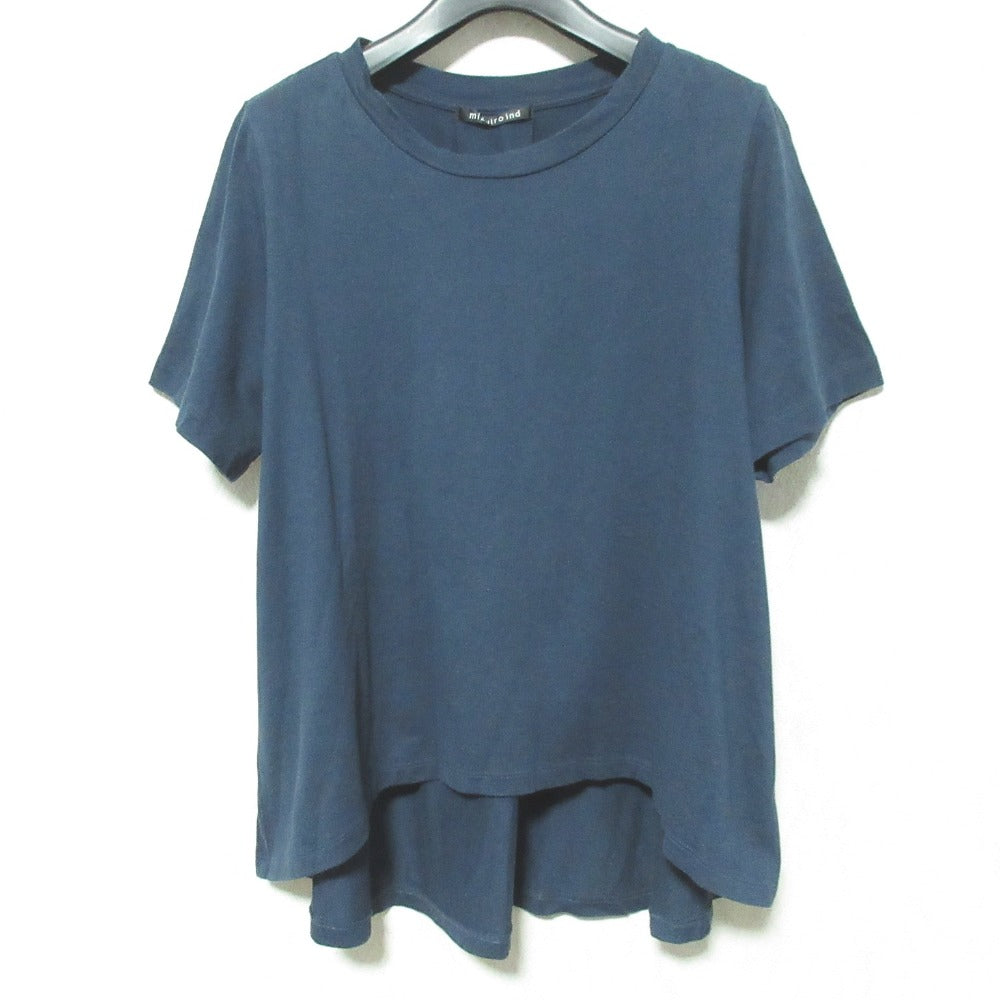 ミズイロインドラウンドヘムコットンTシャツ