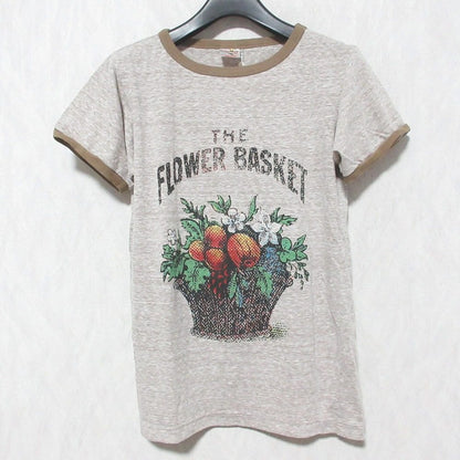 ボヘミアンズ フラワーバスケットプリント コットン半袖Tシャツ