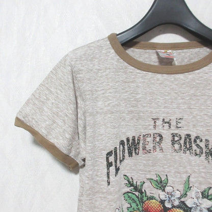 ボヘミアンズ フラワーバスケットプリント コットン半袖Tシャツ