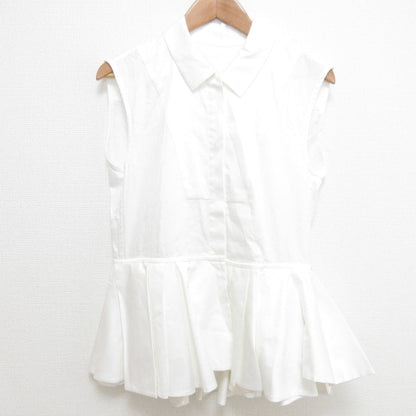 cygne ペプラムノースリーブシャツ