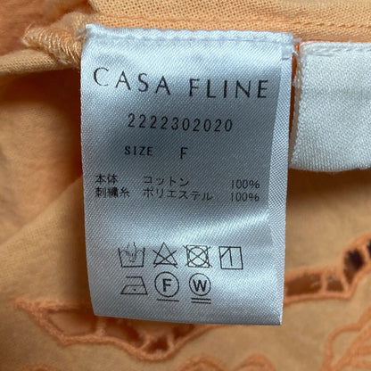 カーサフライン エンブロイダリーレースアップブラウス