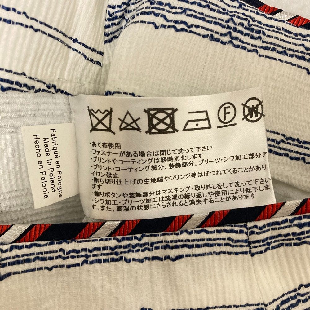 ポールカ ボーダーコットンAラインスカート