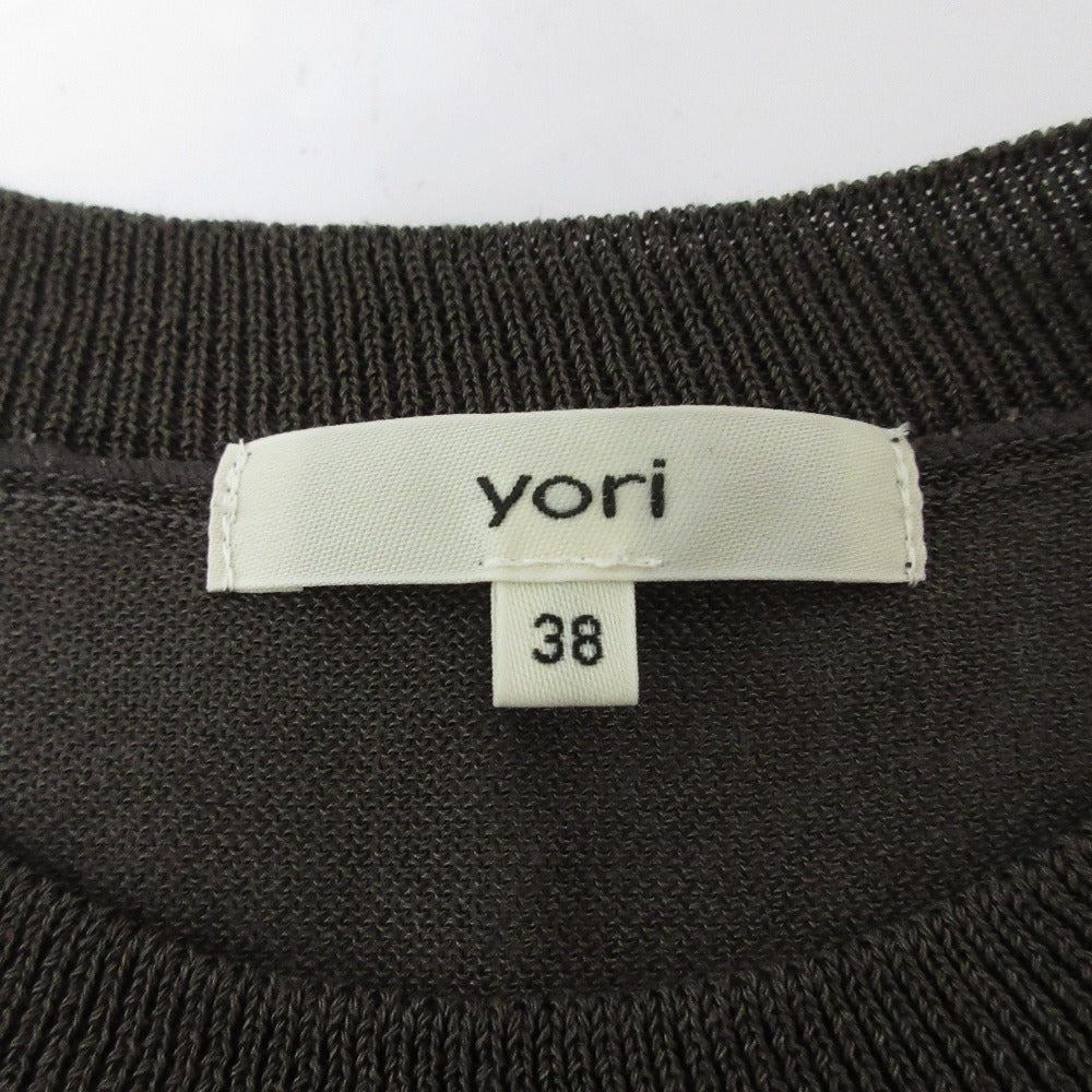 yori ハイゲージニットノースリーブトップス