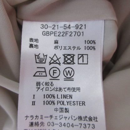 NARACAMICIE ドット ロング ドレス リネン 100