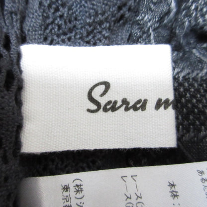 Sara mallika ジャカード コットン リネン ロング カーディガン