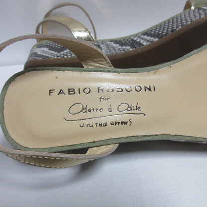 FABIO RUSCONI × オデットエオディール 別注 パイソン 厚底サンダル