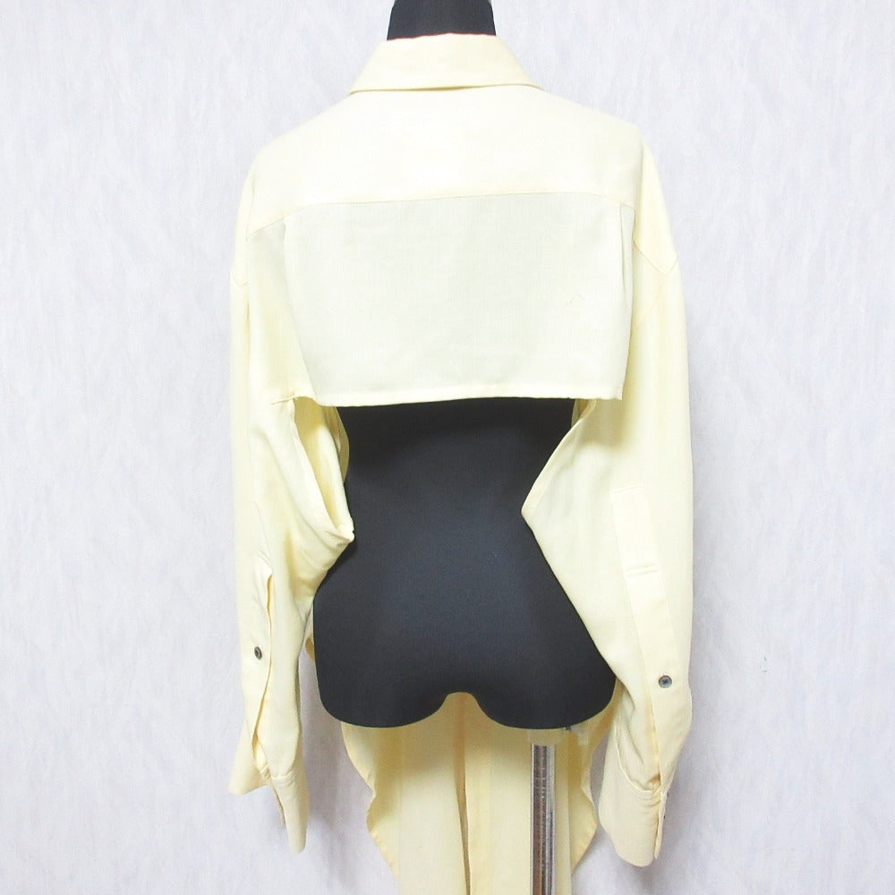 Ujoh ヘム ノット ハーフ シャツ ブラウス