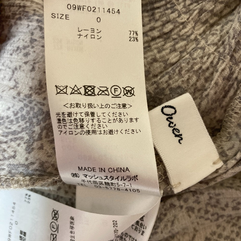 ミラオーウェン パイソンプリントノースリーブワンピース