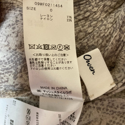 ミラオーウェン パイソンプリントノースリーブワンピース