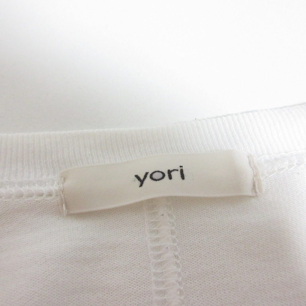 yori ワイド ヘム ギャザー カットソー 長袖 プルオーバー