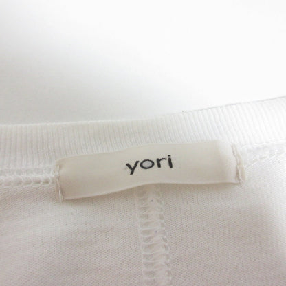 yori ワイド ヘム ギャザー カットソー 長袖 プルオーバー