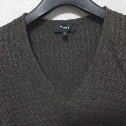 Theory Neo Sag Harbor Cable Vneck PO リネンニット