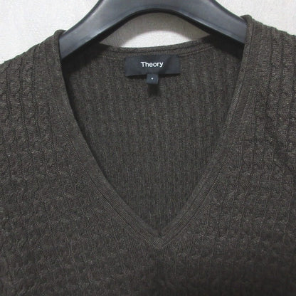 Theory Neo Sag Harbor Cable Vneck PO リネンニット