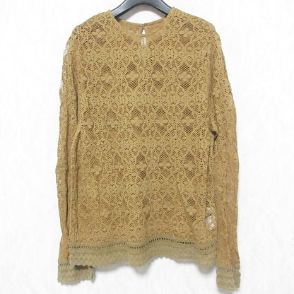 SLOBE IENA コットン レース クルーネック プルオーバー