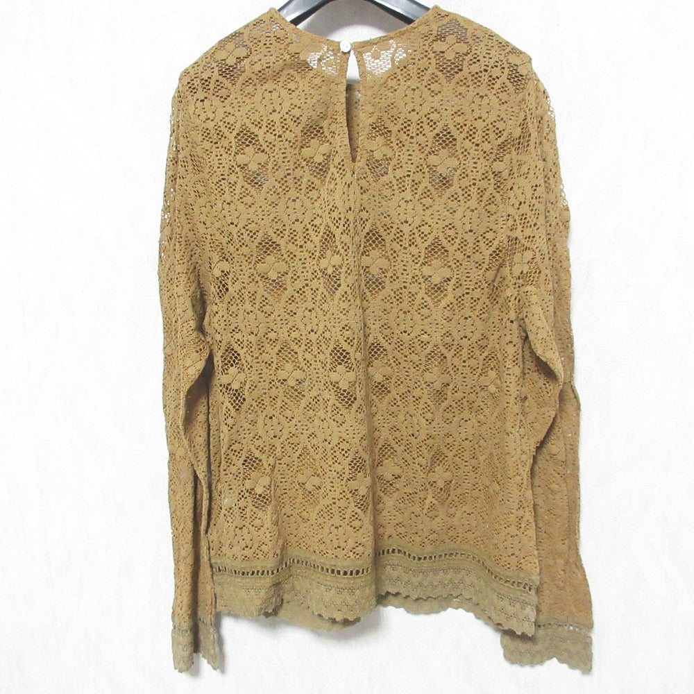 SLOBE IENA コットン レース クルーネック プルオーバー