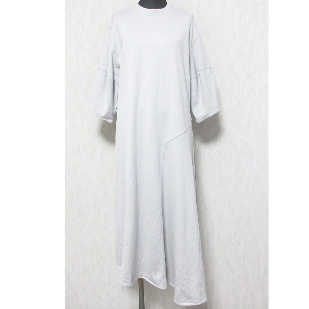 FLORENT コットン アシンメトリー ロング ドレス