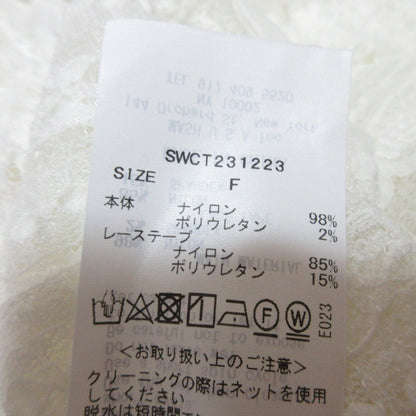 スナイデル ギャザー パフスリーブ レース プルオーバー