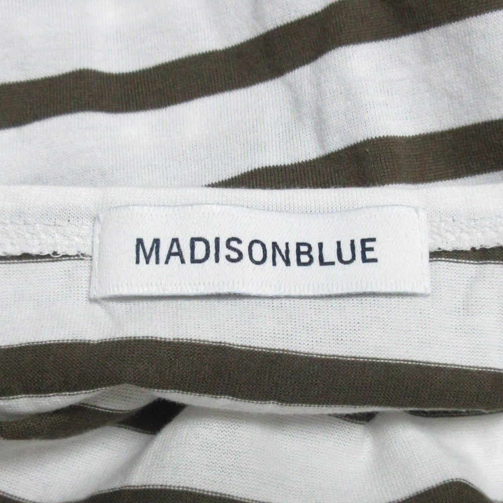 マディソンブルー ボート ネック 3/4 スリーブ Tシャツ