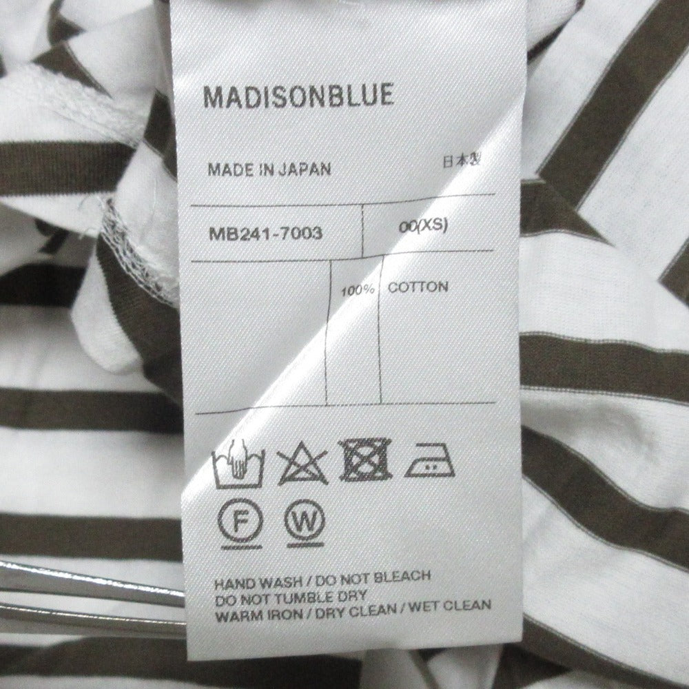 マディソンブルー ボート ネック 3/4 スリーブ Tシャツ