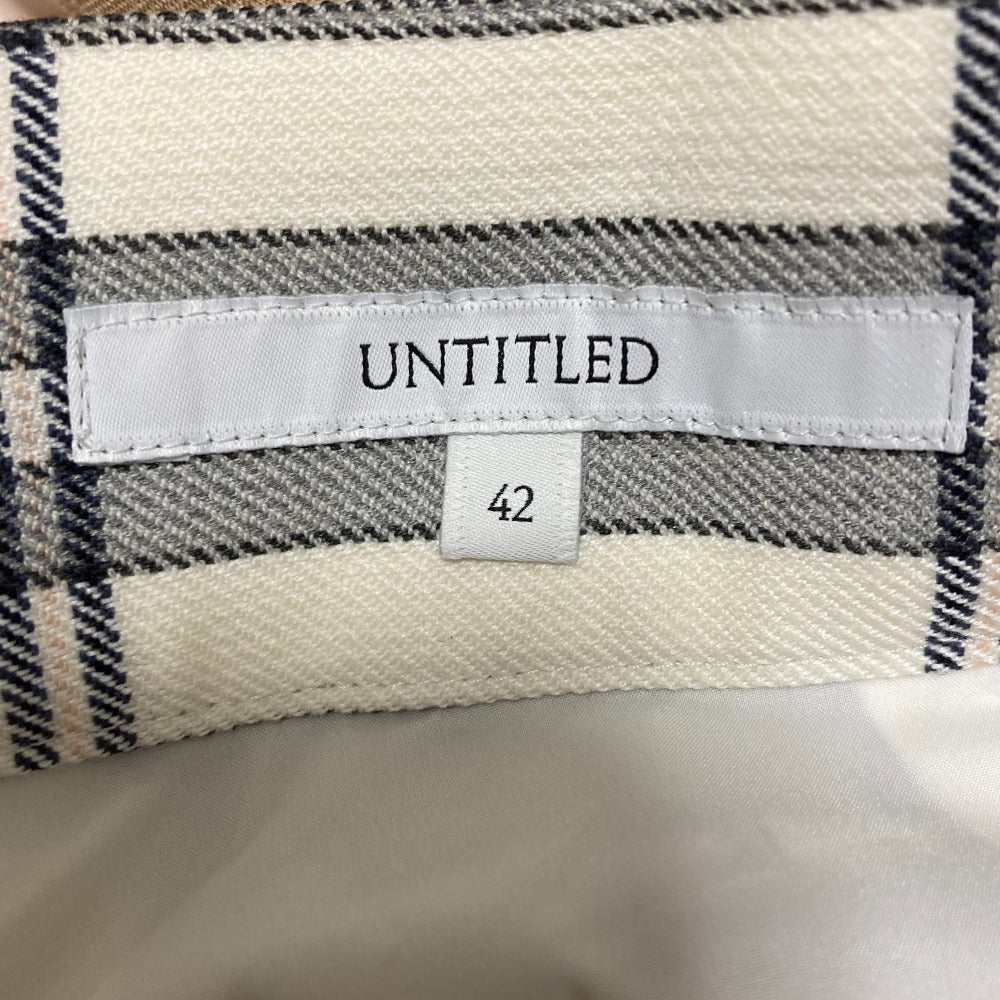 UNTITLED チェック ワイド パンツ