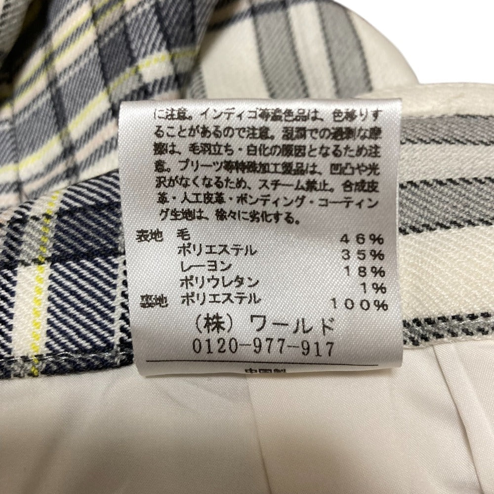 UNTITLED チェック ワイド パンツ