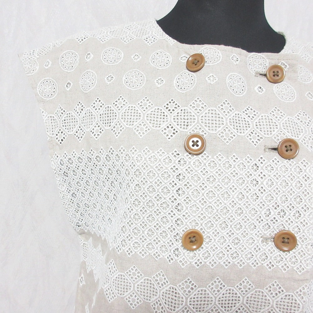 サリー スコット 刺繍 リネン ドレス
