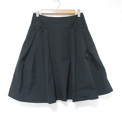 FOXEY NEW YORK ストレッチ タフタ フレア ミニ スカート