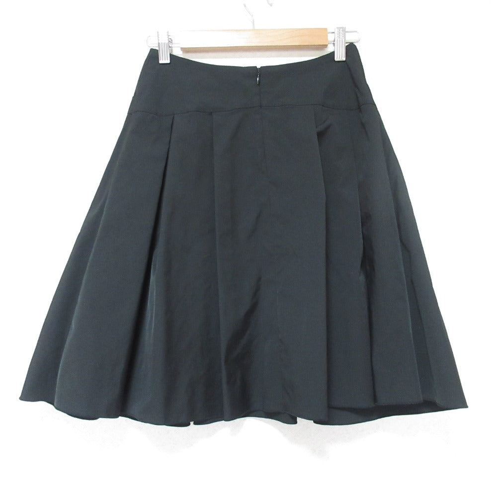 FOXEY NEW YORK ストレッチ タフタ フレア ミニ スカート